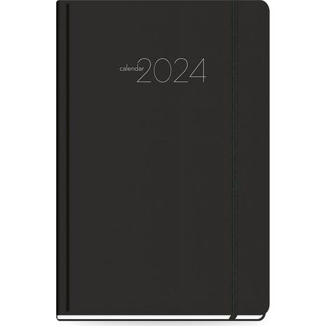 Ημερολόγιο ημερήσιο The Writing Fields All Times 320 17x24cm 2024 ημιεύκαμπτo εξώφυλλο από ματ δερματίνη μαύρο